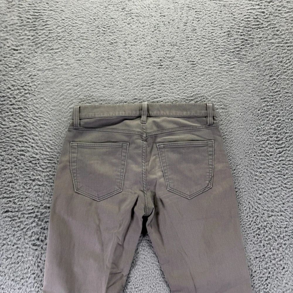 Banana Republic Traveler Pant Mens 30x32 Gray Cotton Chino Straight Slim Stretch